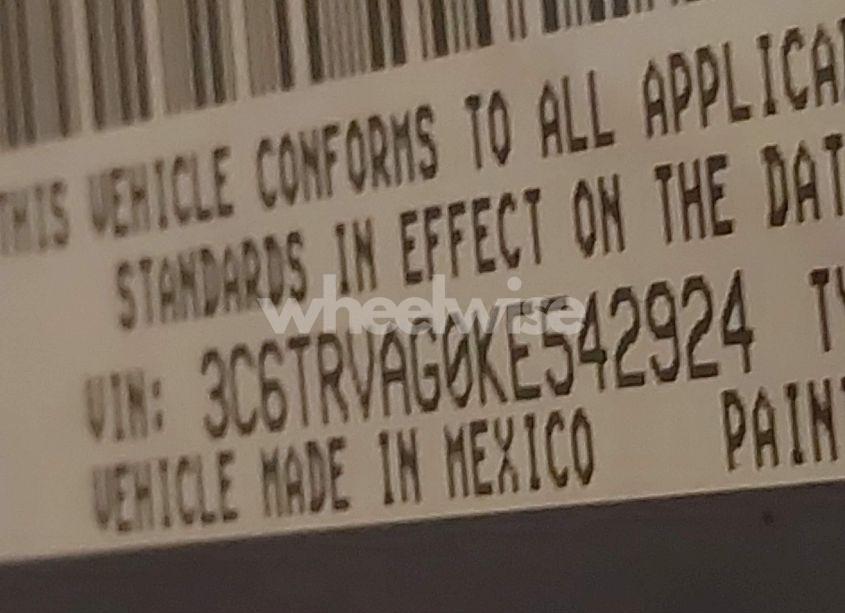Photo 9 of 2019 Ram Promaster 1500 LOW ROOF 136 WB (VIN 3C6TRVAG0KE542924)