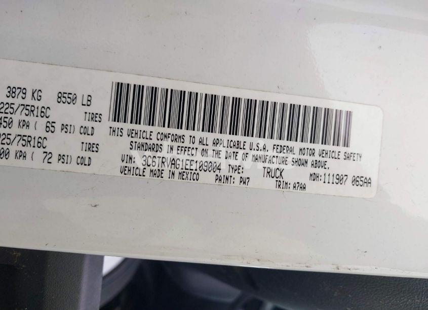 Photo 9 of 2014 Ram Promaster 1500 LOW ROOF (VIN 3C6TRVAG1EE109004)