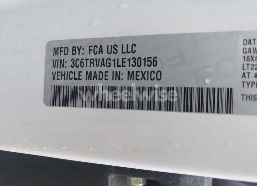 Photo 9 of 2020 Ram Promaster 1500 LOW ROOF 136 WB (VIN 3C6TRVAG1LE130156)