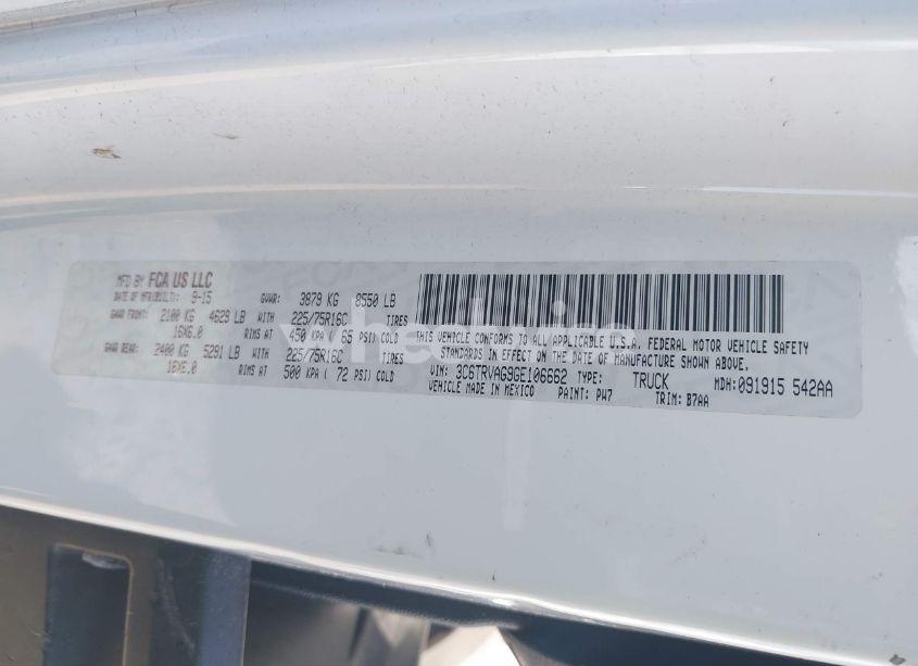 Photo 9 of 2016 Ram Promaster 1500 LOW ROOF (VIN 3C6TRVAG9GE106662)