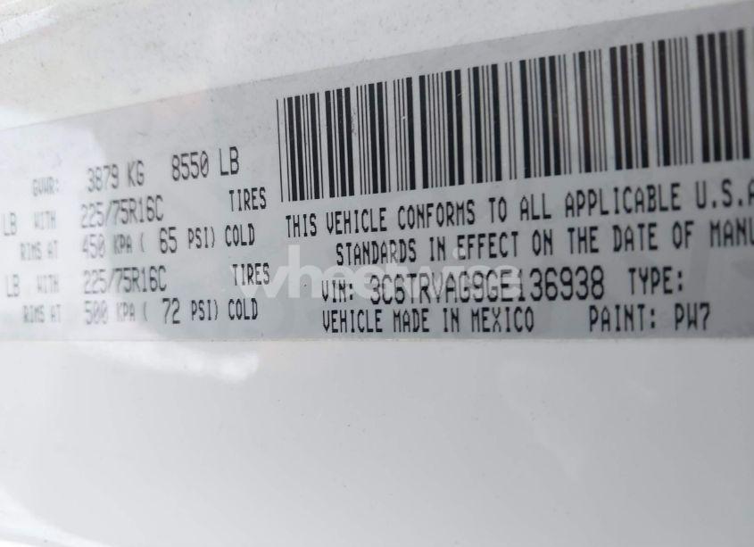 Photo 9 of 2016 Ram Promaster 1500 LOW ROOF (VIN 3C6TRVAG9GE136938)