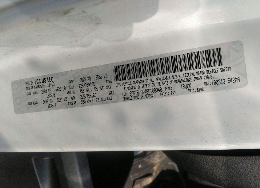 Photo 9 of 2016 Ram Promaster 1500 (VIN 3C6TRVBG4GE108348)