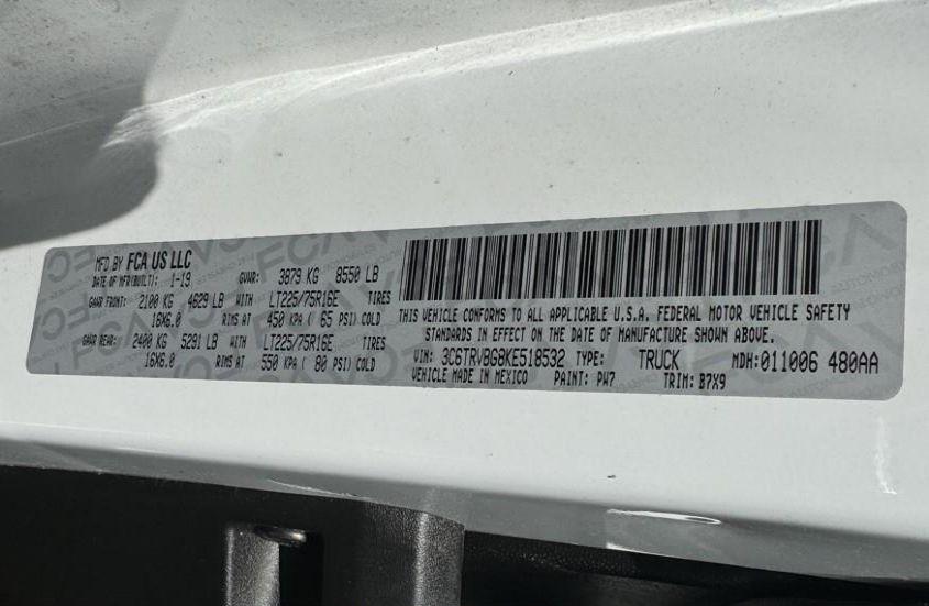 Photo 9 of 2019 Ram Promaster 1500 136 WB (VIN 3C6TRVBG8KE518532)