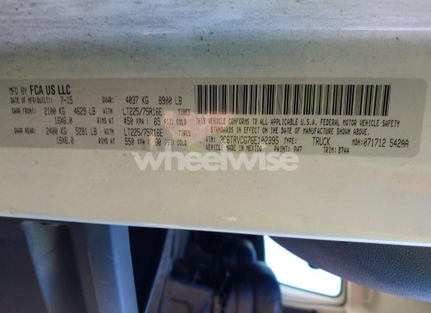 Photo 9 of 2016 Ram Promaster 2500 HIGH ROOF (VIN 3C6TRVCG7GE102395)