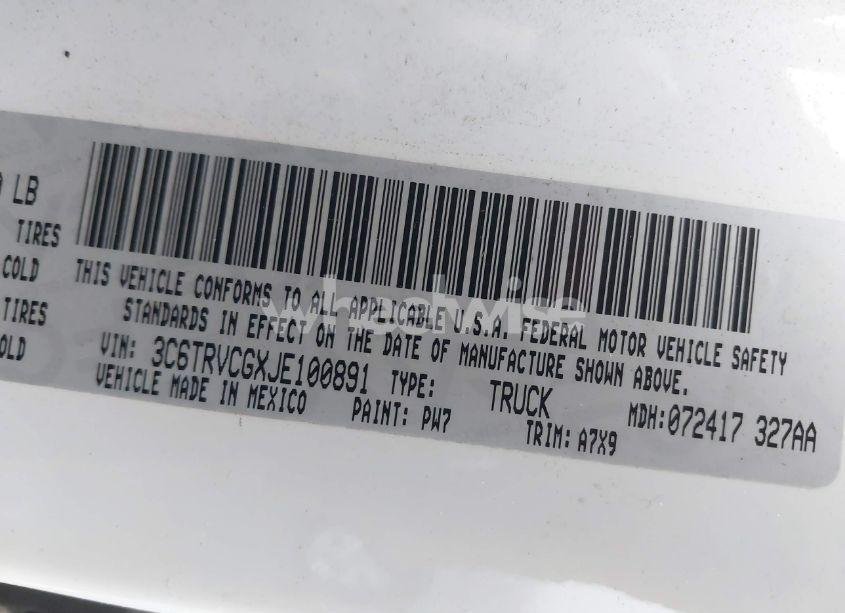 Photo 9 of 2018 Ram Promaster 2500 HIGH ROOF 136 WB (VIN 3C6TRVCGXJE100891)