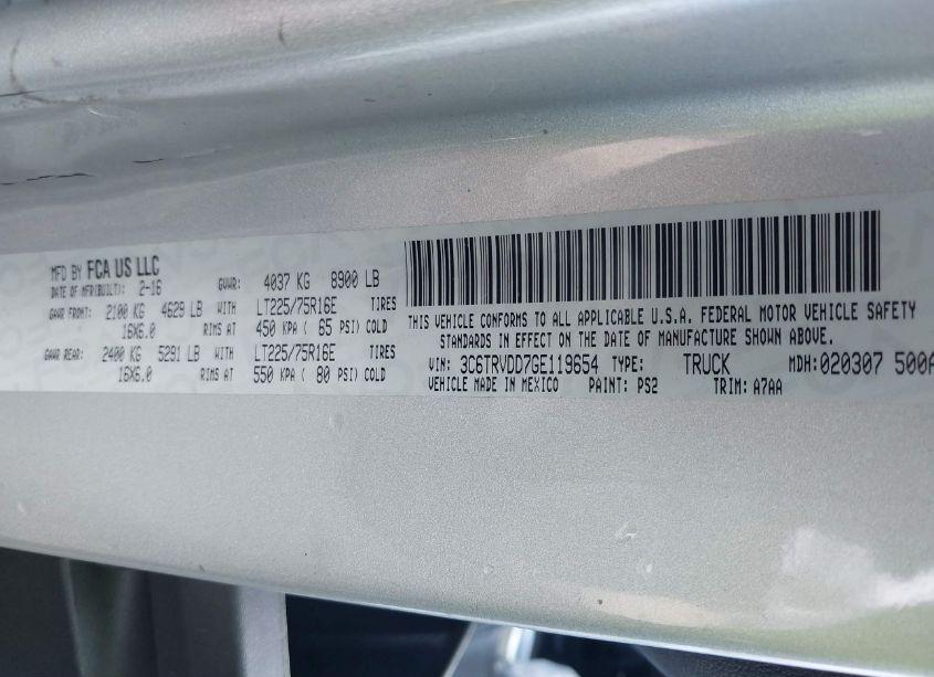 Photo 9 of 2016 Ram Promaster 2500 HIGH ROOF (VIN 3C6TRVDD7GE119654)