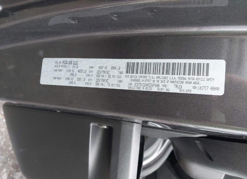 Photo 9 of 2019 Ram Promaster 2500 HIGH ROOF 159 WB (VIN 3C6TRVDG0KE507408)