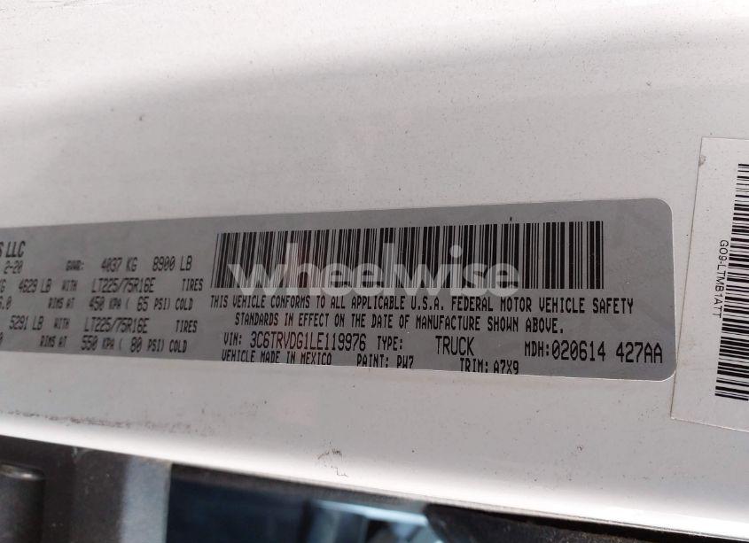 Photo 9 of 2020 Ram Promaster 2500 HIGH ROOF 159 WB (VIN 3C6TRVDG1LE119976)