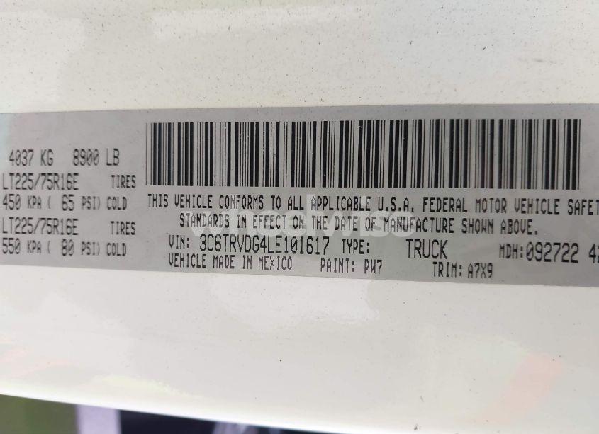 Photo 9 of 2020 Ram Promaster 2500 HIGH ROOF 159 WB (VIN 3C6TRVDG4LE101617)