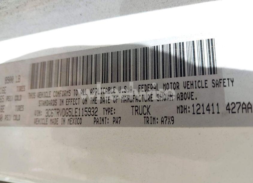 Photo 9 of 2020 Ram Promaster 2500 HIGH ROOF 159 WB (VIN 3C6TRVDG5LE115932)