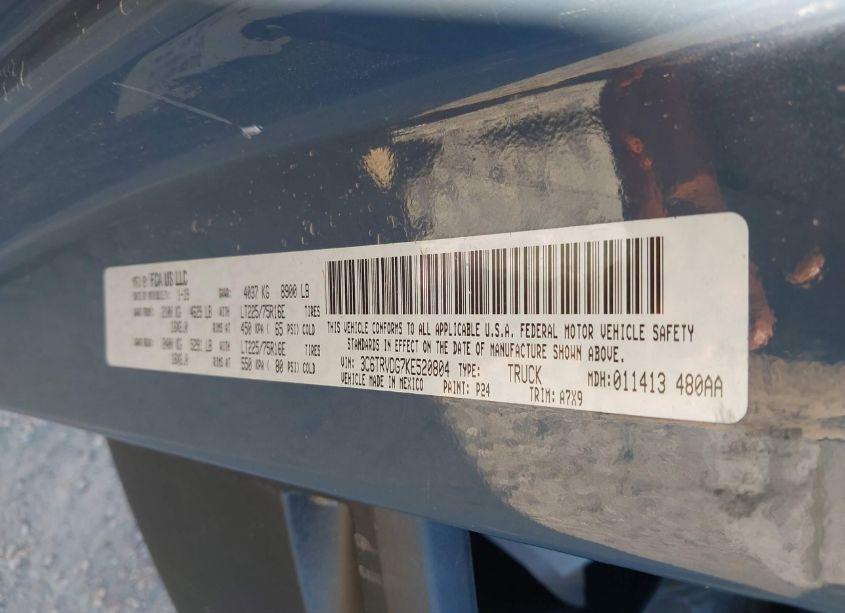 Photo 9 of 2019 Ram Promaster 2500 HIGH ROOF 159 WB (VIN 3C6TRVDG7KE520804)