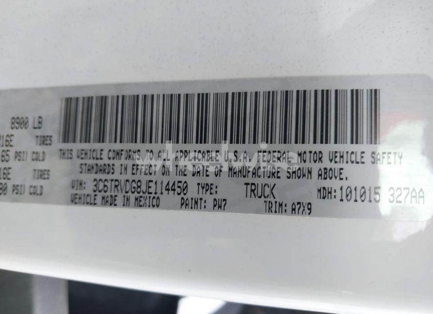 Photo 9 of 2018 Ram Promaster 2500 HIGH ROOF 159 WB (VIN 3C6TRVDG8JE114450)