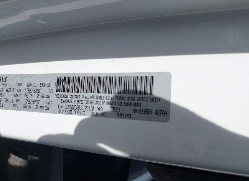 Photo 9 of 2020 Ram Promaster 2500 HIGH ROOF 159 WB (VIN 3C6TRVDG8LE126410)