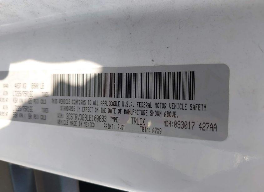 Photo 9 of 2020 Ram Promaster 2500 HIGH ROOF 159 WB (VIN 3C6TRVDG9LE100883)