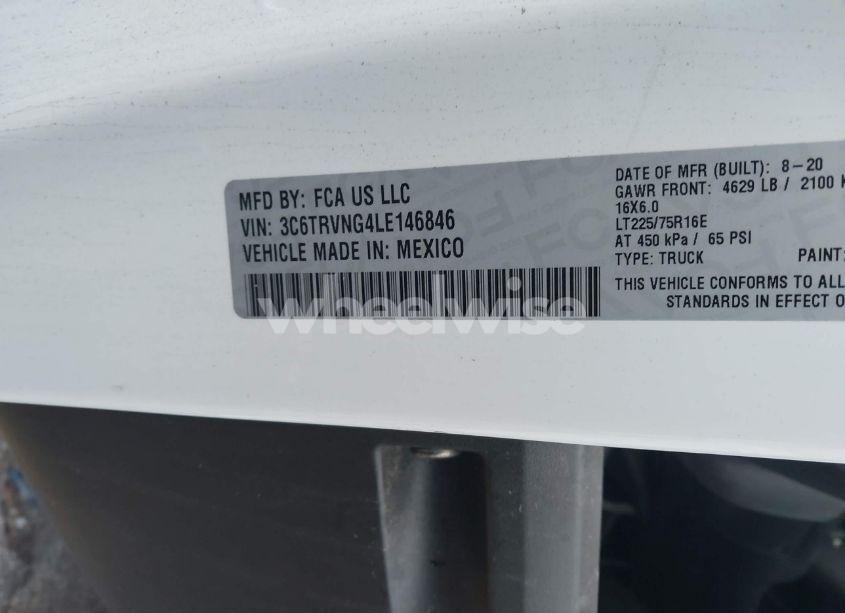 Photo 9 of 2020 Ram Promaster 1500 LOW ROOF 118 WB (VIN 3C6TRVNG4LE146846)