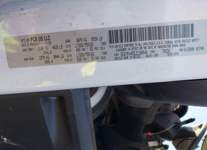 Photo 9 of 2020 Ram Promaster 1500 LOW ROOF 118 WB (VIN 3C6TRVNG5LE120546)