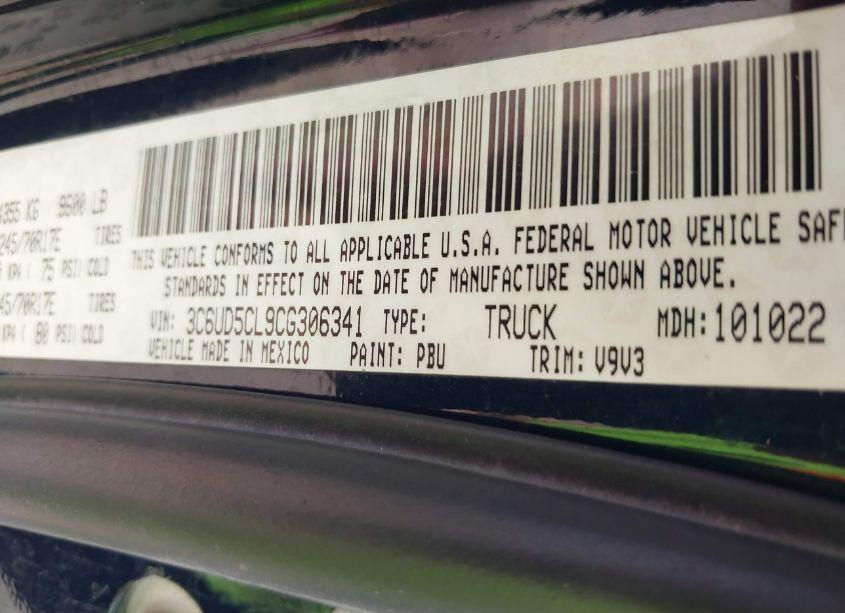 Photo 9 of 2012 Ram 2500 ST (VIN 3C6UD5CL9CG306341)