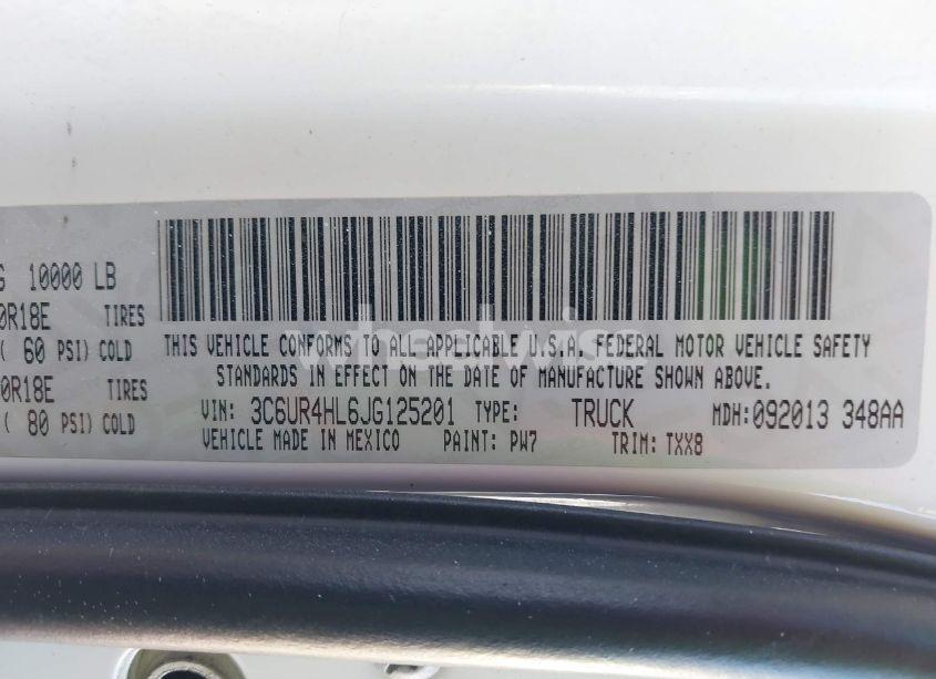Photo 9 of 2018 Ram 2500 TRADESMAN 4X2 8' BOX (VIN 3C6UR4HL6JG125201)