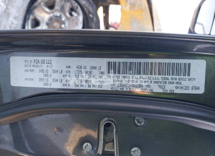 Photo 9 of 2017 Ram 2500 TRADESMAN 4X4 6'4 BOX (VIN 3C6UR5CJ2HG692964)