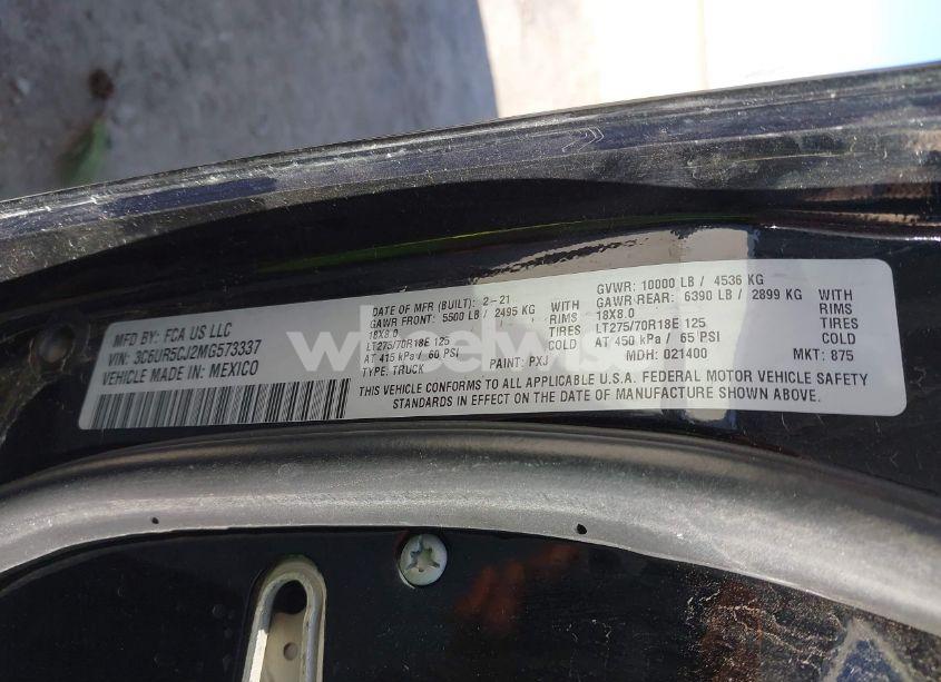 Photo 9 of 2021 Ram 2500 TRADESMAN 4X4 6'4 BOX (VIN 3C6UR5CJ2MG573337)