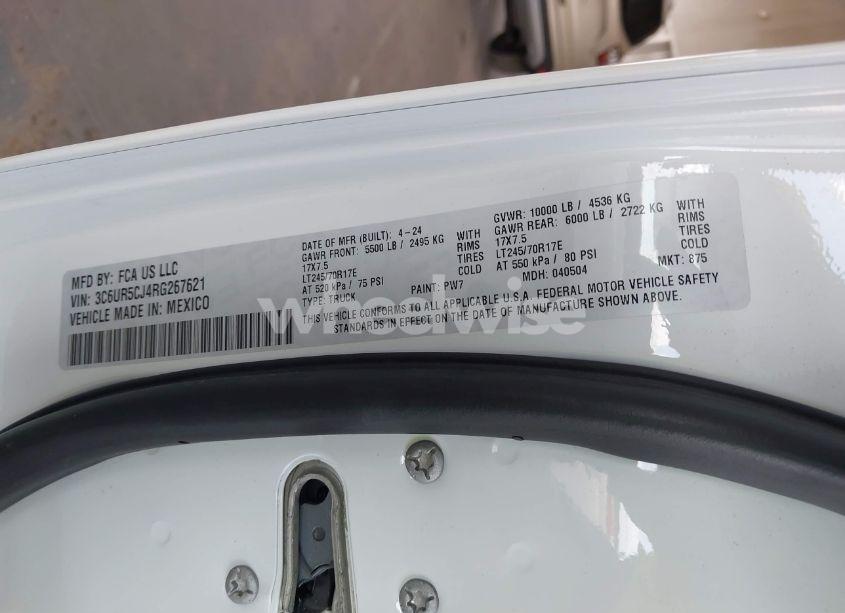 Photo 9 of 2024 Ram 2500 TRADESMAN 4X4 6'4 BOX (VIN 3C6UR5CJ4RG267621)