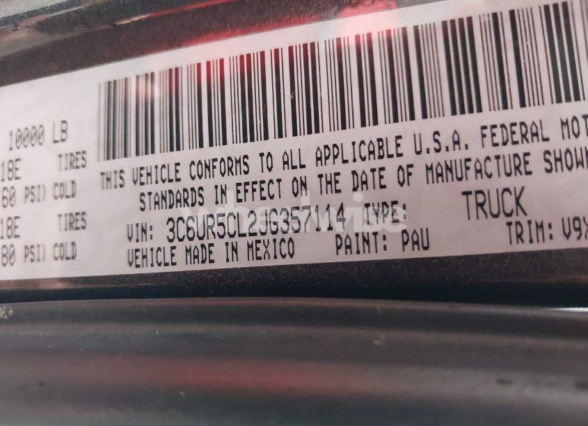 Photo 9 of 2018 Ram 2500 TRADESMAN 4X4 6'4 BOX (VIN 3C6UR5CL2JG357114)