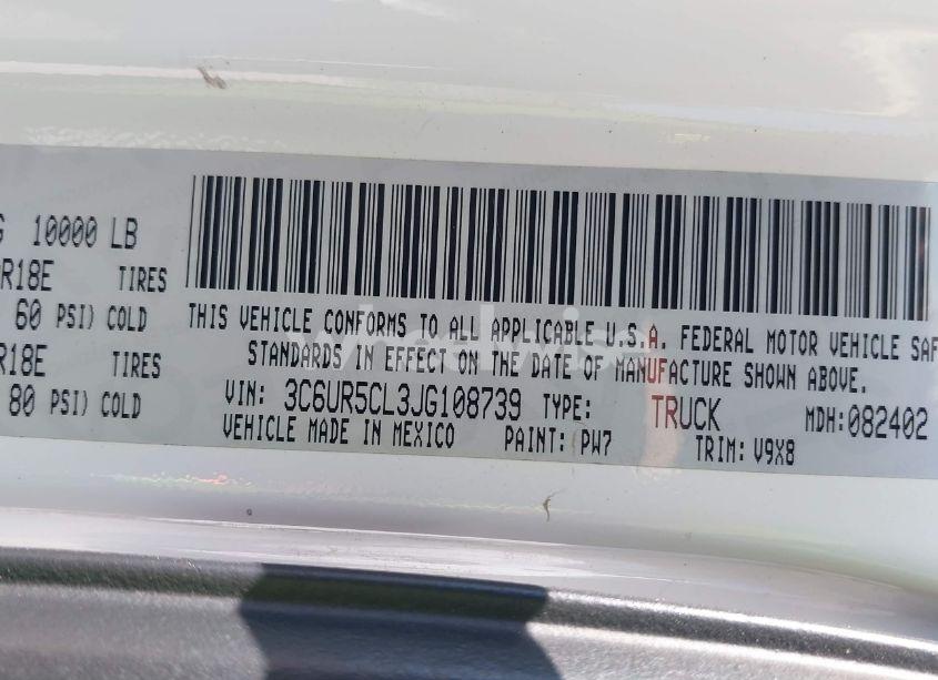 Photo 9 of 2018 Ram 2500 TRADESMAN 4X4 6'4 BOX (VIN 3C6UR5CL3JG108739)
