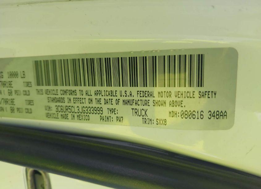 Photo 9 of 2018 Ram 2500 TRADESMAN 4X4 6'4 BOX (VIN 3C6UR5CL3JG333999)