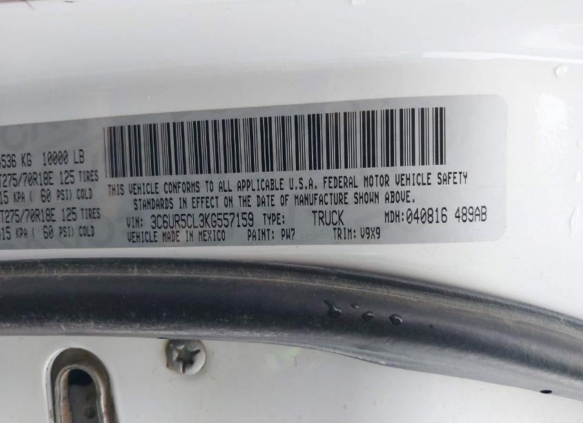 Photo 9 of 2019 Ram 2500 TRADESMAN 4X4 6'4 BOX (VIN 3C6UR5CL3KG557159)