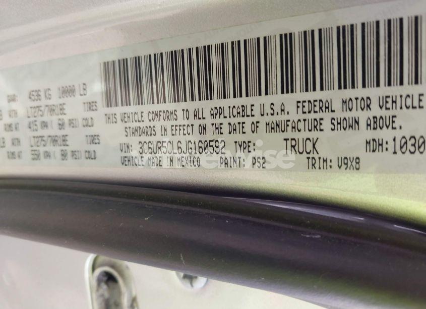 Photo 9 of 2018 Ram 2500 TRADESMAN 4X4 6'4 BOX (VIN 3C6UR5CL6JG160592)