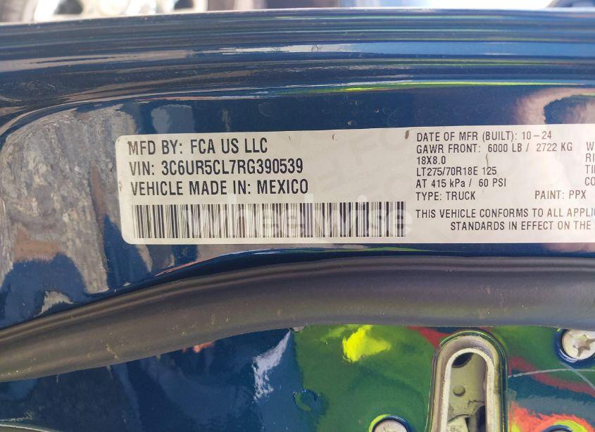 Photo 9 of 2024 Ram 2500 TRADESMAN 4X4 6'4 BOX (VIN 3C6UR5CL7RG390539)