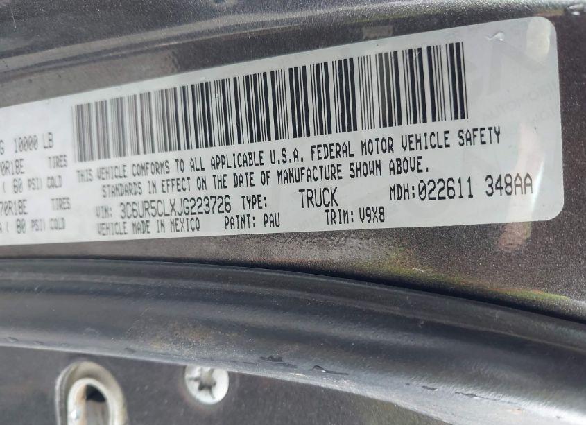Photo 9 of 2018 Ram 2500 TRADESMAN 4X4 6'4 BOX (VIN 3C6UR5CLXJG223726)
