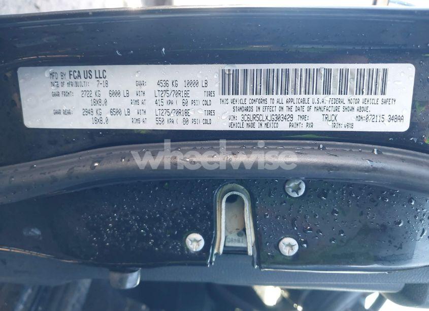 Photo 9 of 2018 Ram 2500 TRADESMAN 4X4 6'4 BOX (VIN 3C6UR5CLXJG303429)