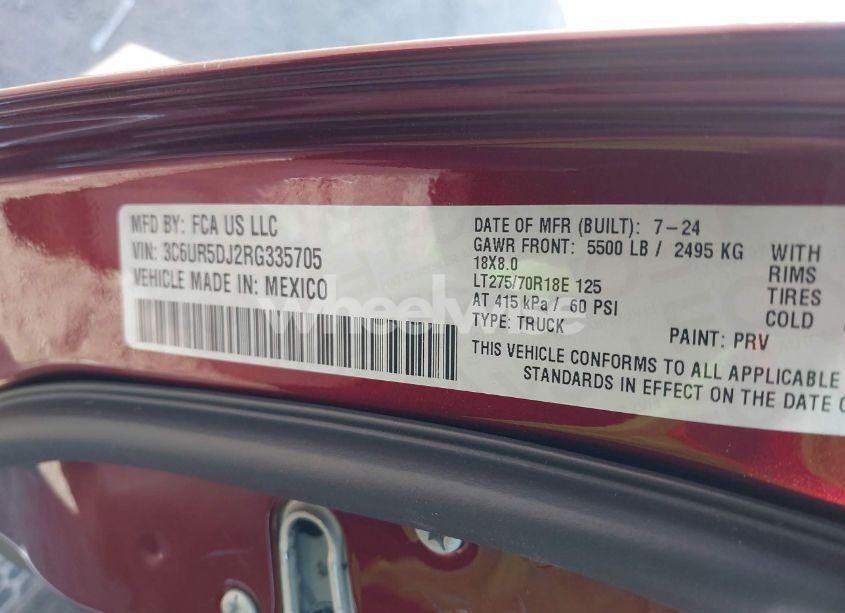 Photo 9 of 2024 Ram 2500 BIG HORN 4X4 6'4 BOX (VIN 3C6UR5DJ2RG335705)