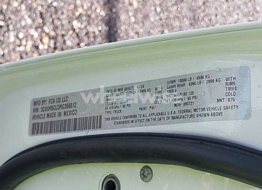 Photo 9 of 2024 Ram 2500 BIG HORN 4X4 6'4 BOX (VIN 3C6UR5DJ3RG366512)