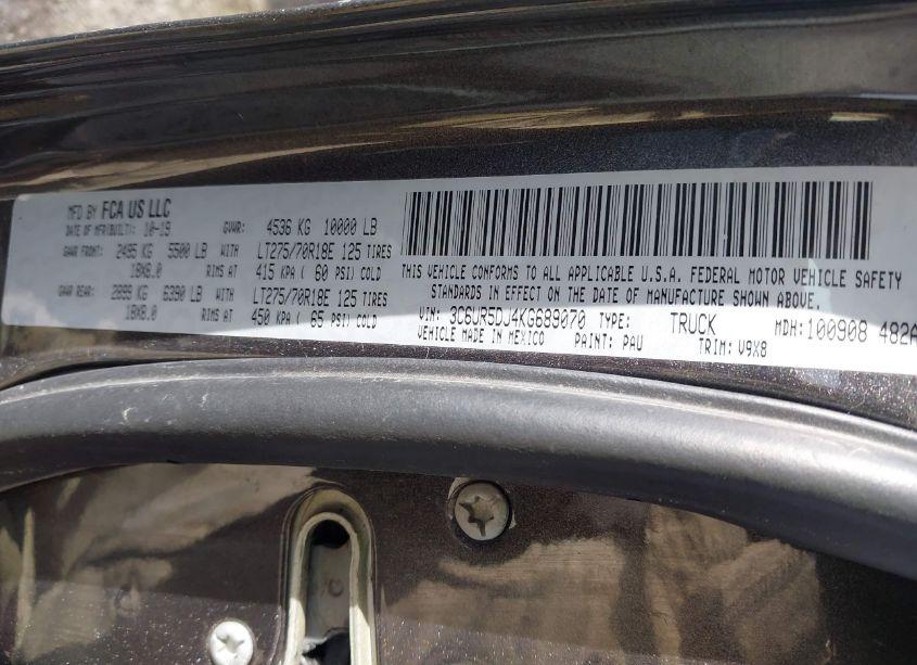 Photo 9 of 2019 Ram 2500 BIG HORN 4X4 6'4 BOX (VIN 3C6UR5DJ4KG689070)