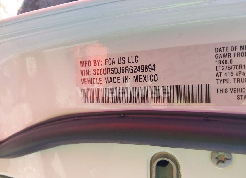 Photo 9 of 2024 Ram 2500 BIG HORN 4X4 6'4 BOX (VIN 3C6UR5DJ6RG249894)