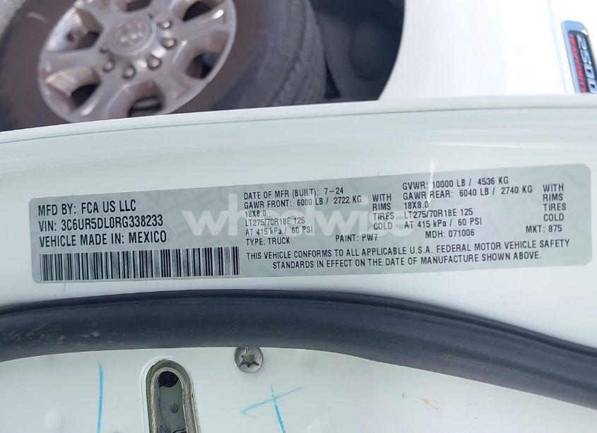 Photo 9 of 2024 Ram 2500 BIG HORN 4X4 6'4 BOX (VIN 3C6UR5DL0RG338233)