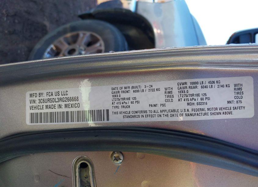 Photo 9 of 2024 Ram 2500 (VIN 3C6UR5DL3RG266668)