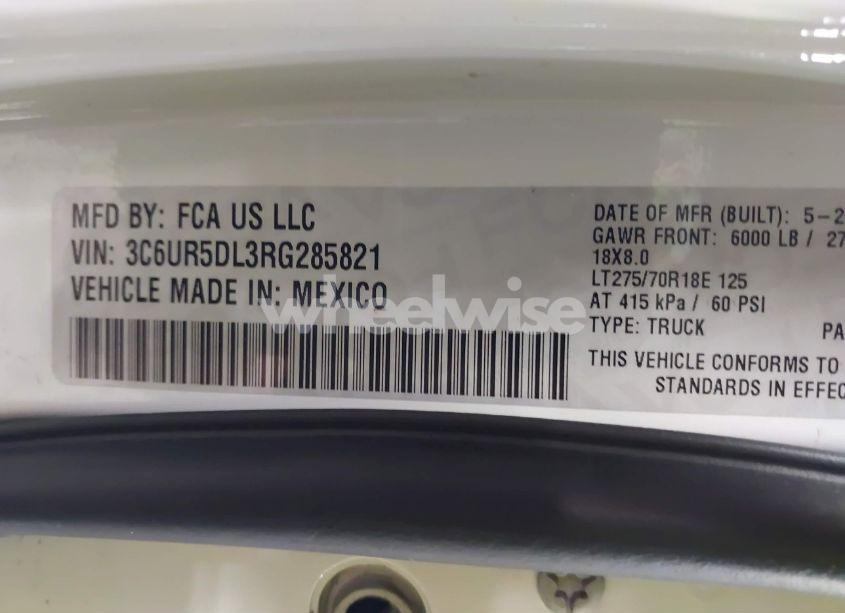 Photo 9 of 2024 Ram 2500 BIG HORN 4X4 6'4 BOX (VIN 3C6UR5DL3RG285821)