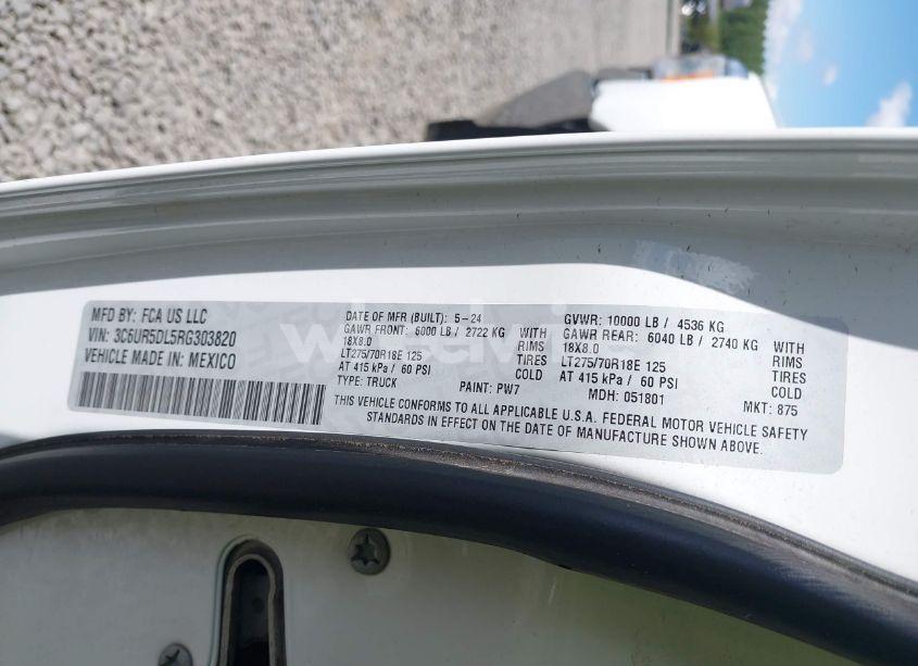 Photo 9 of 2024 Ram 2500 BIG HORN 4X4 6'4 BOX (VIN 3C6UR5DL5RG303820)