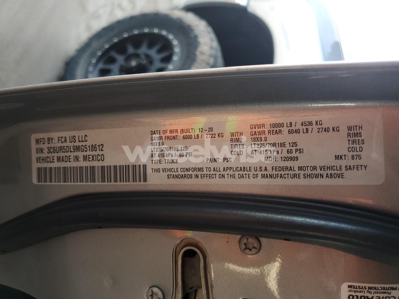 Photo 12 of 2021 RAM 2500 BIG HORN (VIN 3C6UR5DL9MG518612)