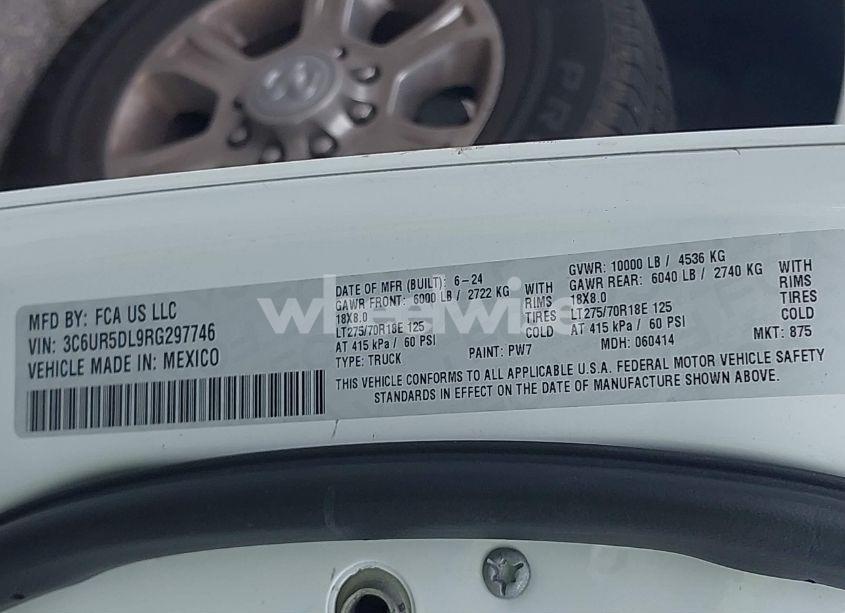 Photo 9 of 2024 Ram 2500 BIG HORN 4X4 6'4 BOX (VIN 3C6UR5DL9RG297746)