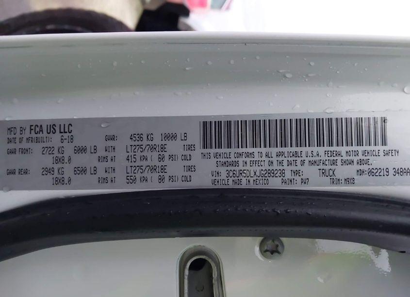 Photo 9 of 2018 Ram 2500 (VIN 3C6UR5DLXJG289238)