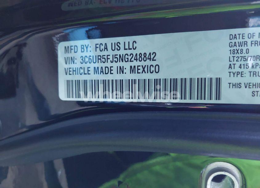 Photo 9 of 2022 Ram 2500 LARAMIE 4X4 6'4 BOX (VIN 3C6UR5FJ5NG248842)