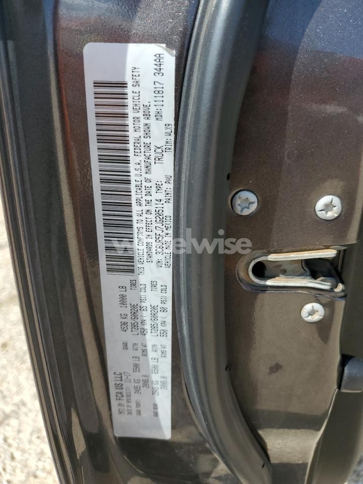 Photo 12 of 2018 RAM 2500 LARAMIE (VIN 3C6UR5FJ7JG205114)