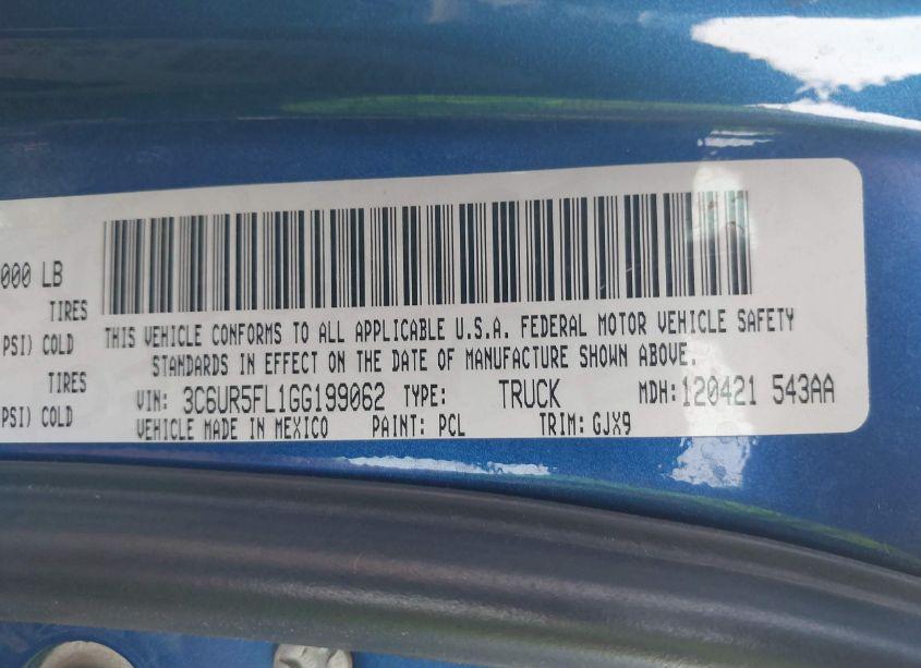 Photo 9 of 2016 Ram 2500 LARAMIE (VIN 3C6UR5FL1GG199062)