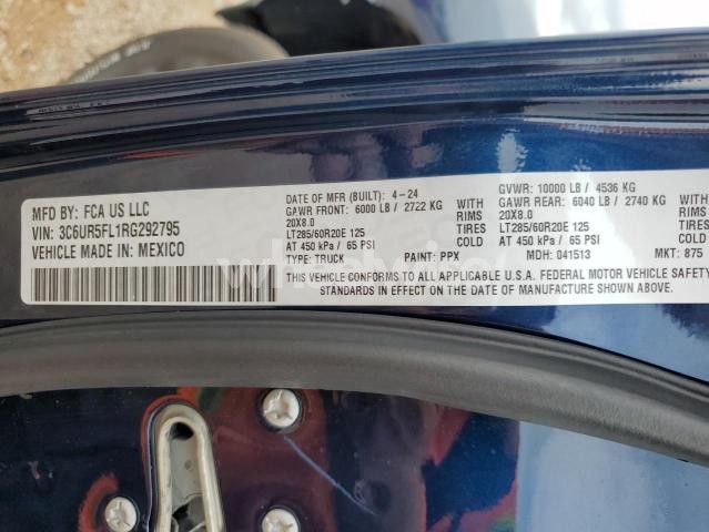 Photo 9 of 2024 RAM 2500 LARAMIE (VIN 3C6UR5FL1RG292795)