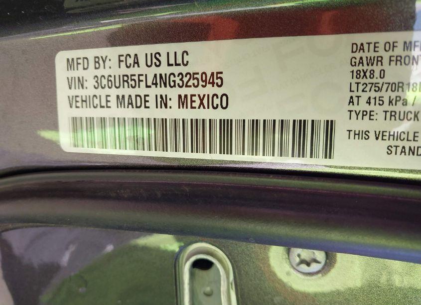 Photo 9 of 2022 Ram 2500 LARAMIE 4X4 6'4 BOX (VIN 3C6UR5FL4NG325945)