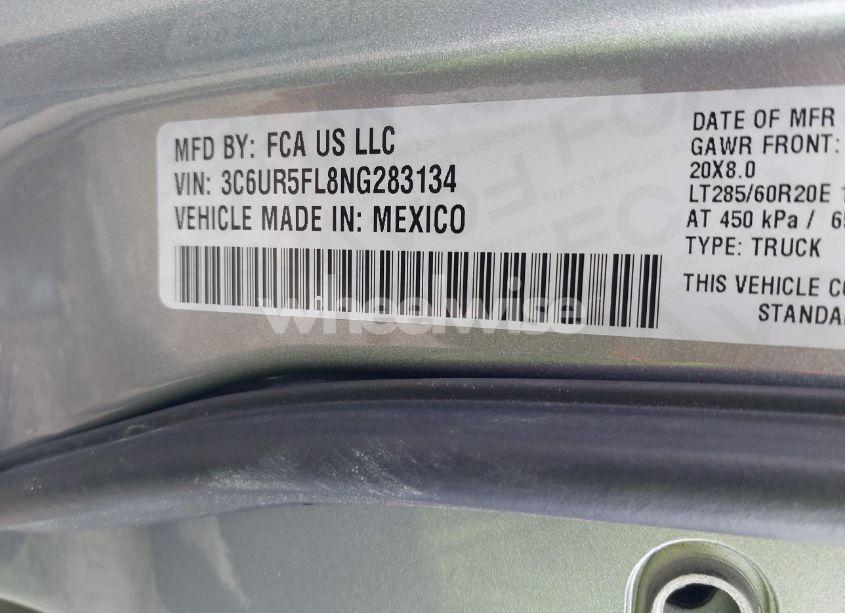 Photo 9 of 2022 Ram 2500 LARAMIE 4X4 6'4 BOX (VIN 3C6UR5FL8NG283134)